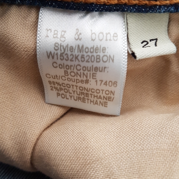 rag & bone- Distressed High Rise, Skinny Jeans - Picture 7 of 10